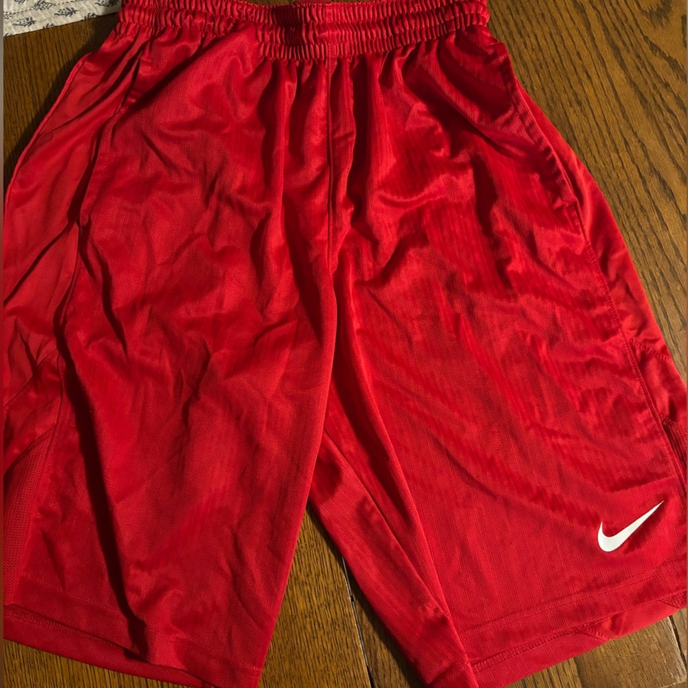 Nike Men's Vibrant Red Athletic Shorts